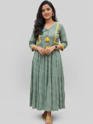 Green Tiered Dress